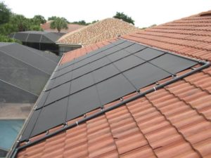 Solar pool heating